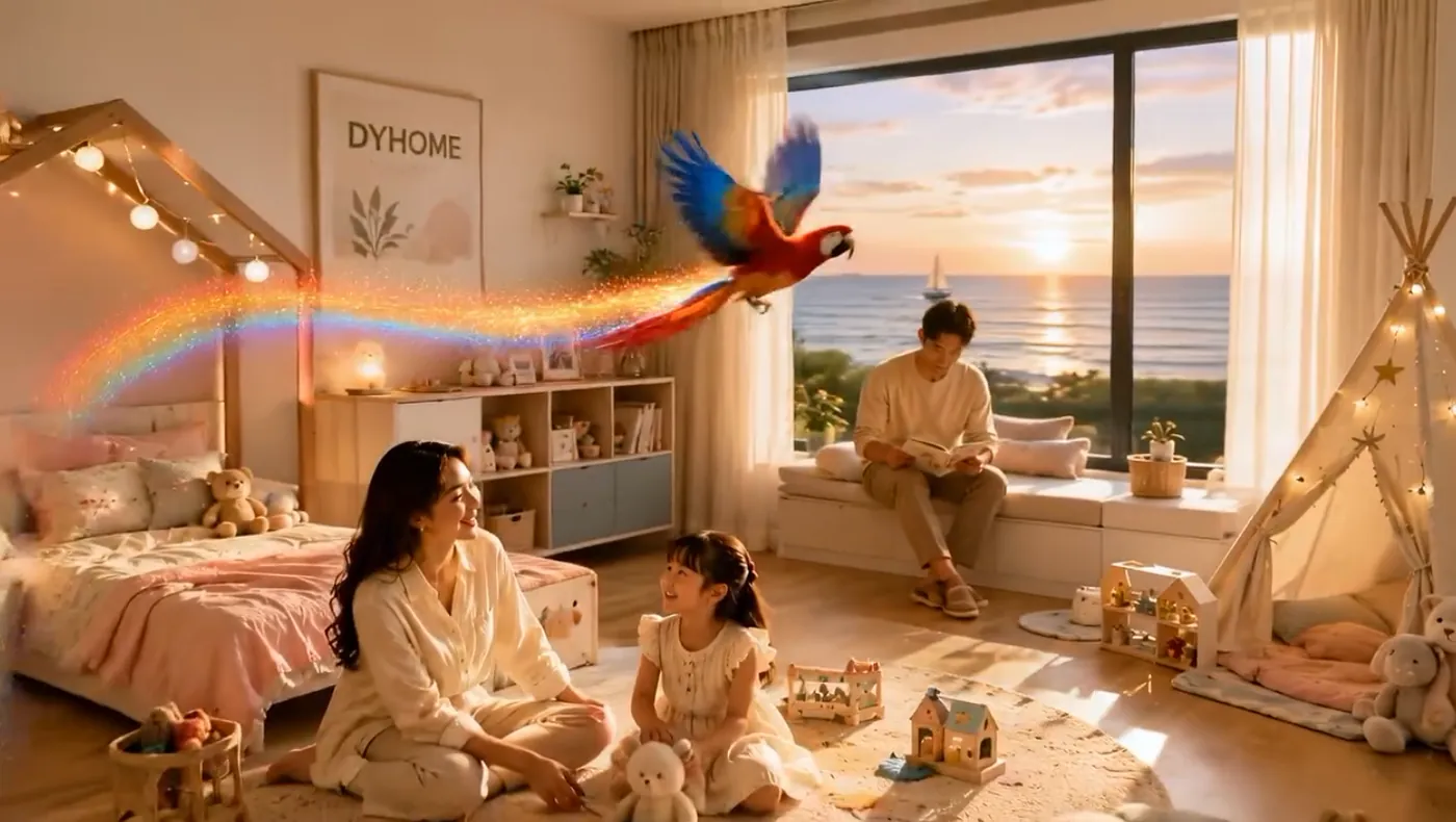Phòng ngủ căn hộ DyHome nhìn ra biển, sản phẩm NamAn Realty phân phối ở vị trí Top 1 đại lý bán hàng Beachtro Tower