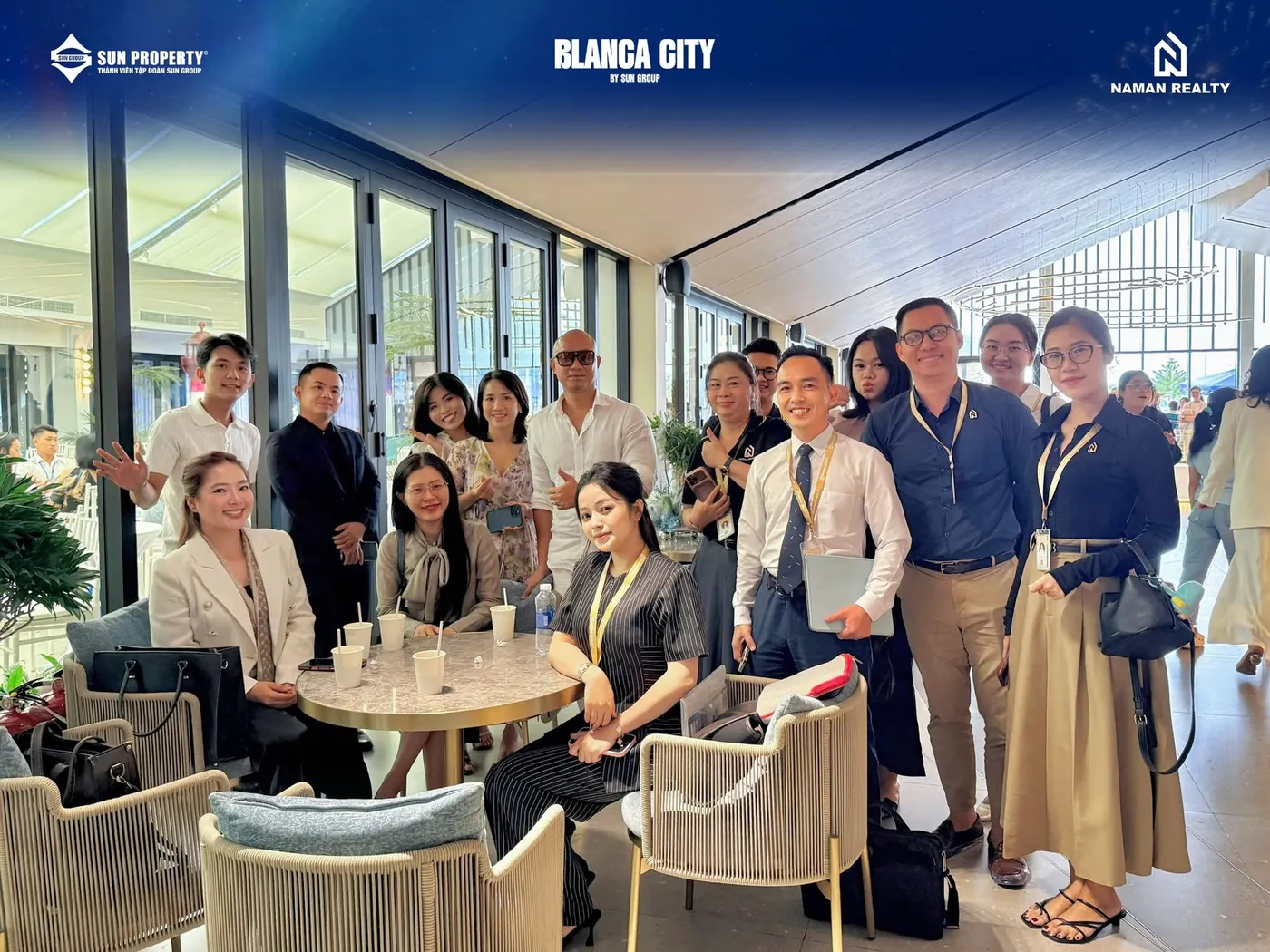Đội ngũ NamAn Realty tại sự kiện dự án Blanca City của Sun Group