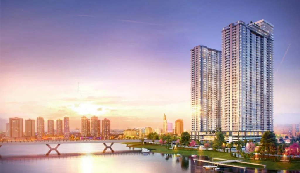 Tháp căn hộ Sunwah Pearl trên đường Nguyễn Hữu Cảnh