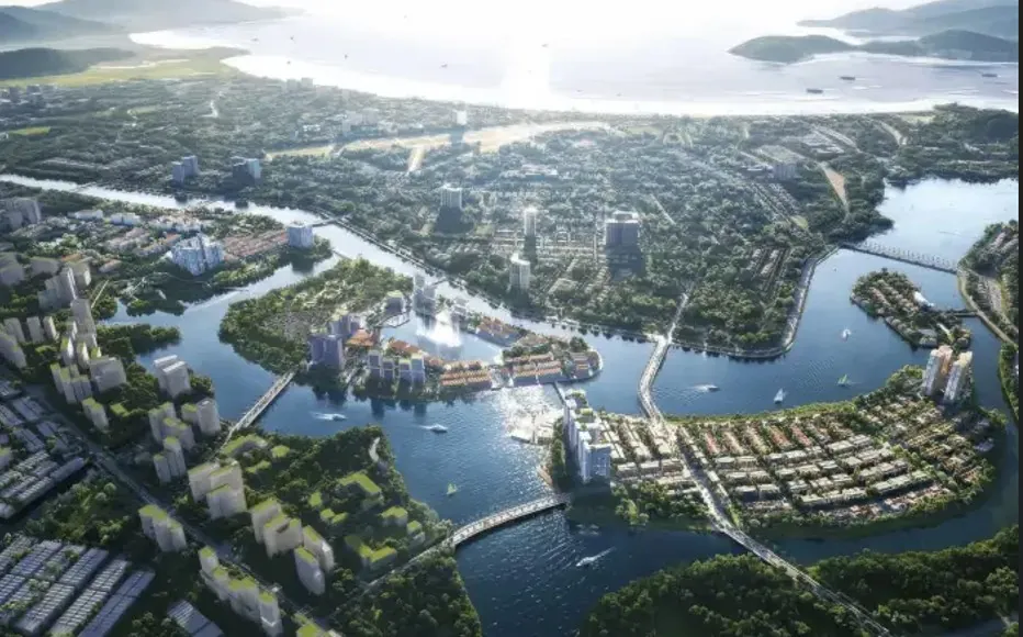 Phối cảnh tổng thể đại đô thị biển đảo Charmora City Nha Trang do Sun Group phát triển